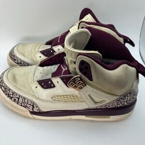 Jordan‎ Dub Zero Spizike Sneakers White Burgundy Gold 40 Acres Brooklyn Youth 5Y